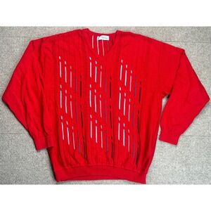 St. Croix Shop Men's Vtg Made In‎ USA V-Neck Long Sleeve Striped Sweater Size XL
